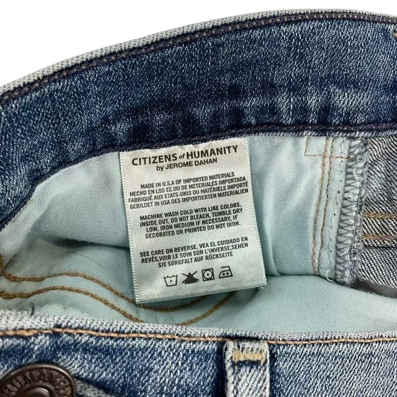 Citizens of Humanity Jeans Women's Sz 28 Blue Drew Flip Flop Flare Mid $228 Nwt - Picture 12 of 16